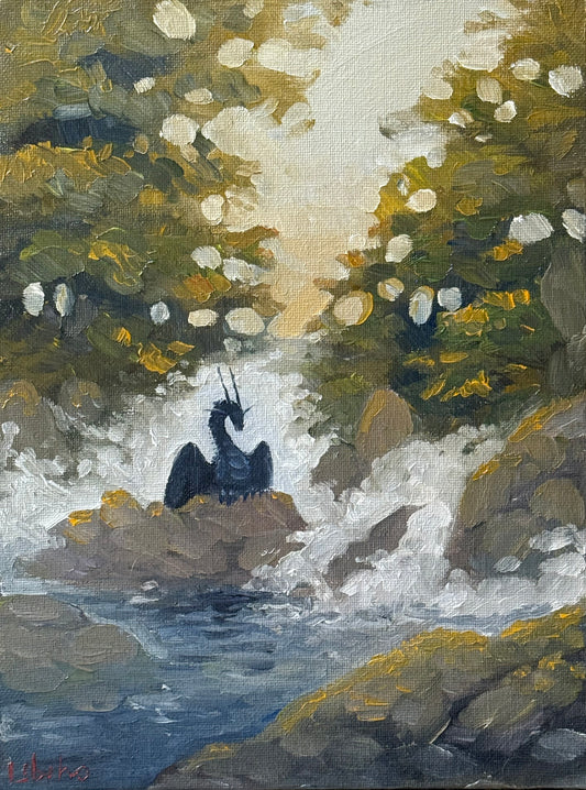 “Waterfall Wash”, 9x12” Oil Original