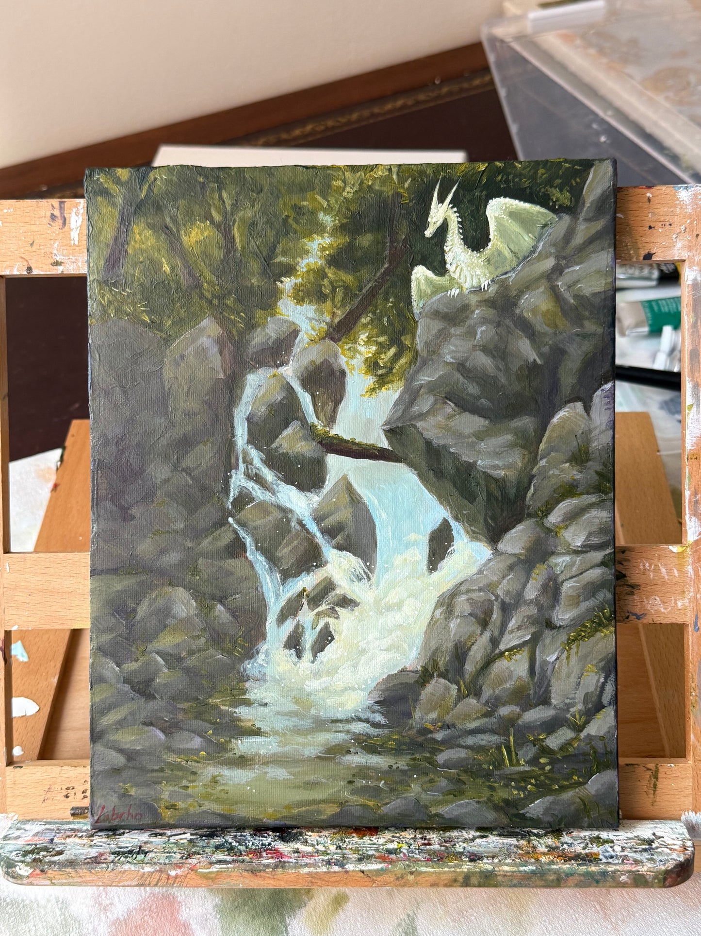 “Sparkling Foam”, 8x10” Acrylic Original