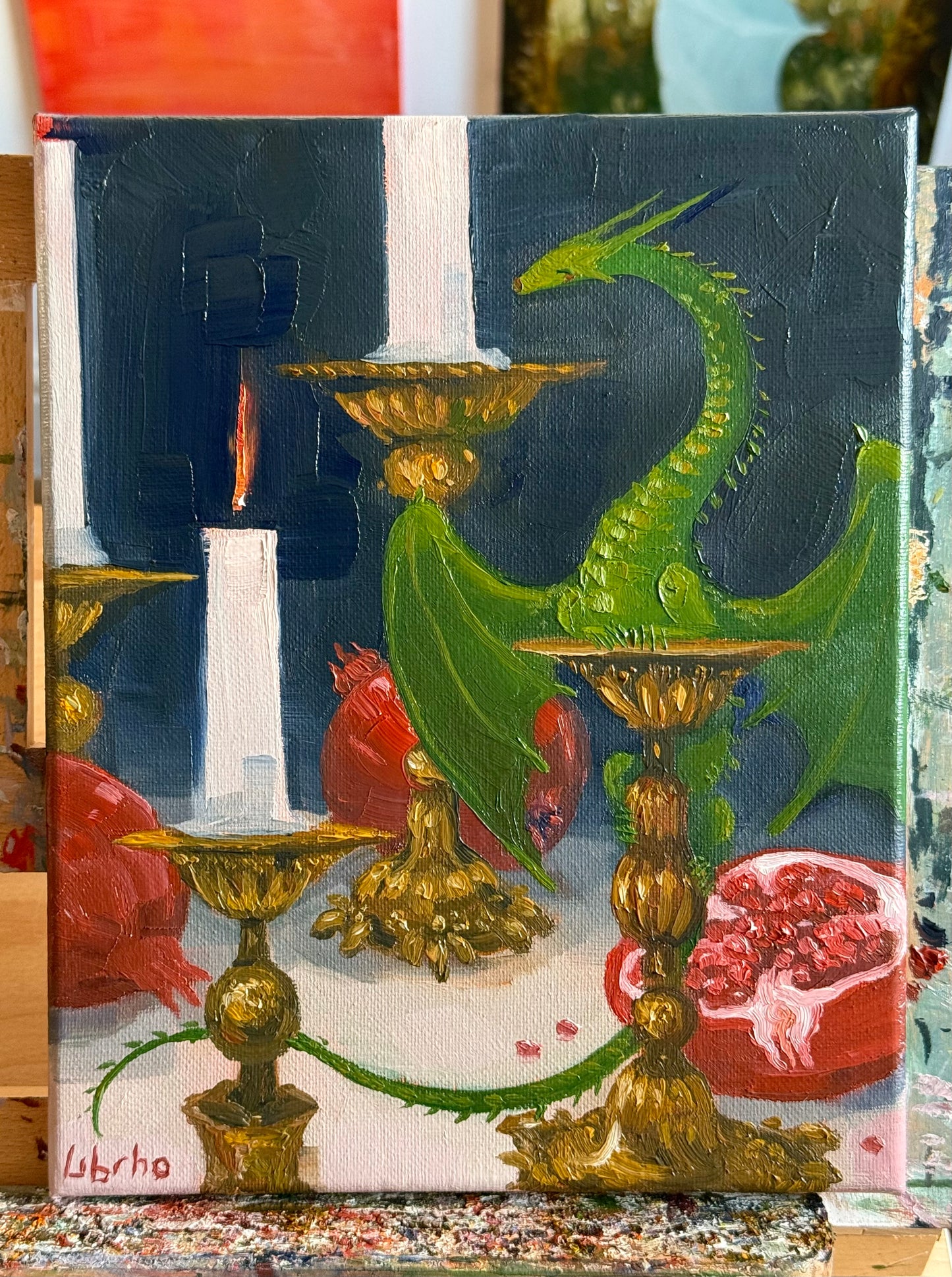 “Dinner with Greene”, 8x10” oil original
