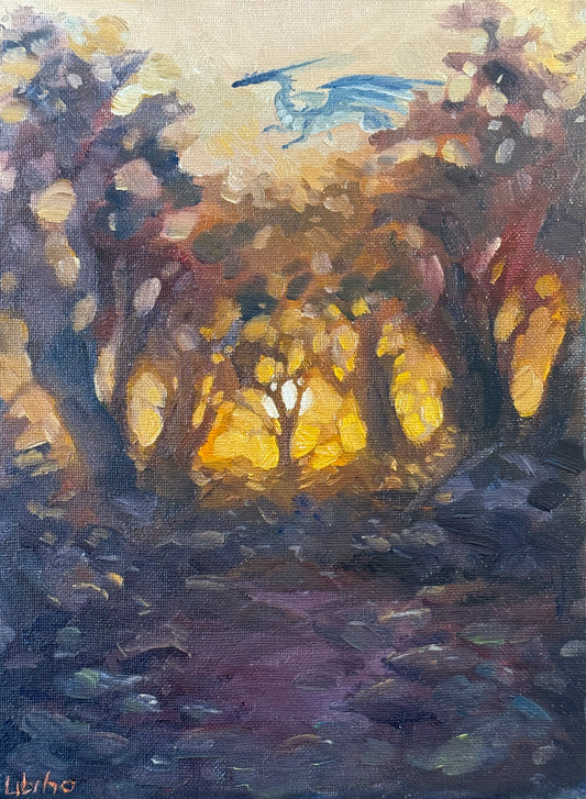 “Sunset Cruise”, 9x12” Oil Original