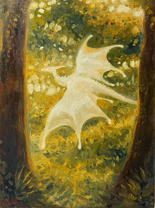 “Between Two Trees”, 9x12” Oil Original