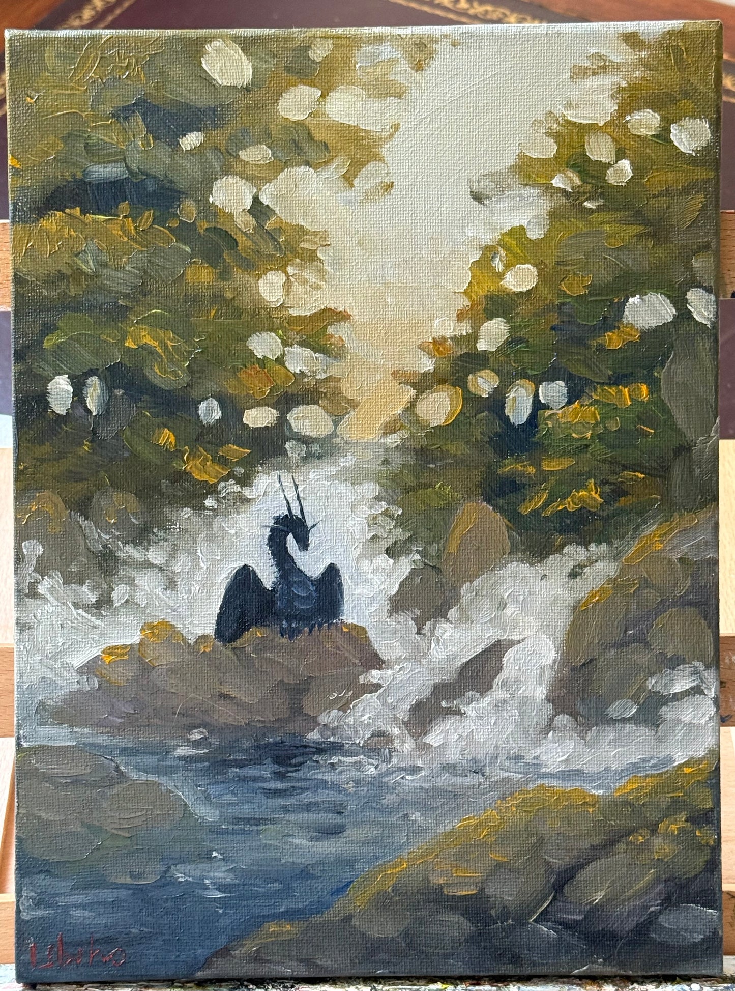 “Waterfall Wash”, 9x12” Oil Original