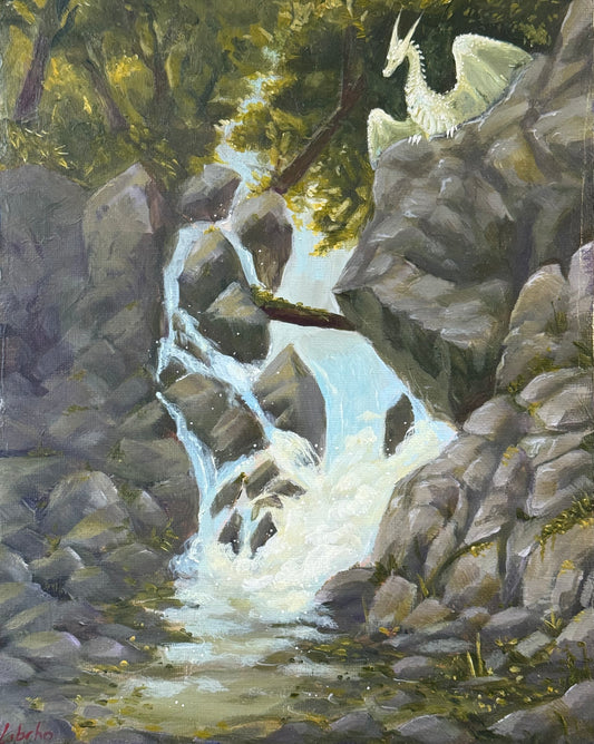 “Sparkling Foam”, 8x10” Acrylic Original
