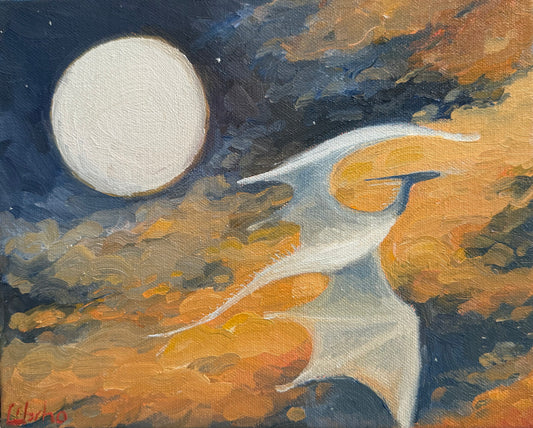 “Chasing Clouds”, 8x10” Oil Original