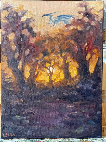 “Sunset Cruise”, 9x12” Oil Original