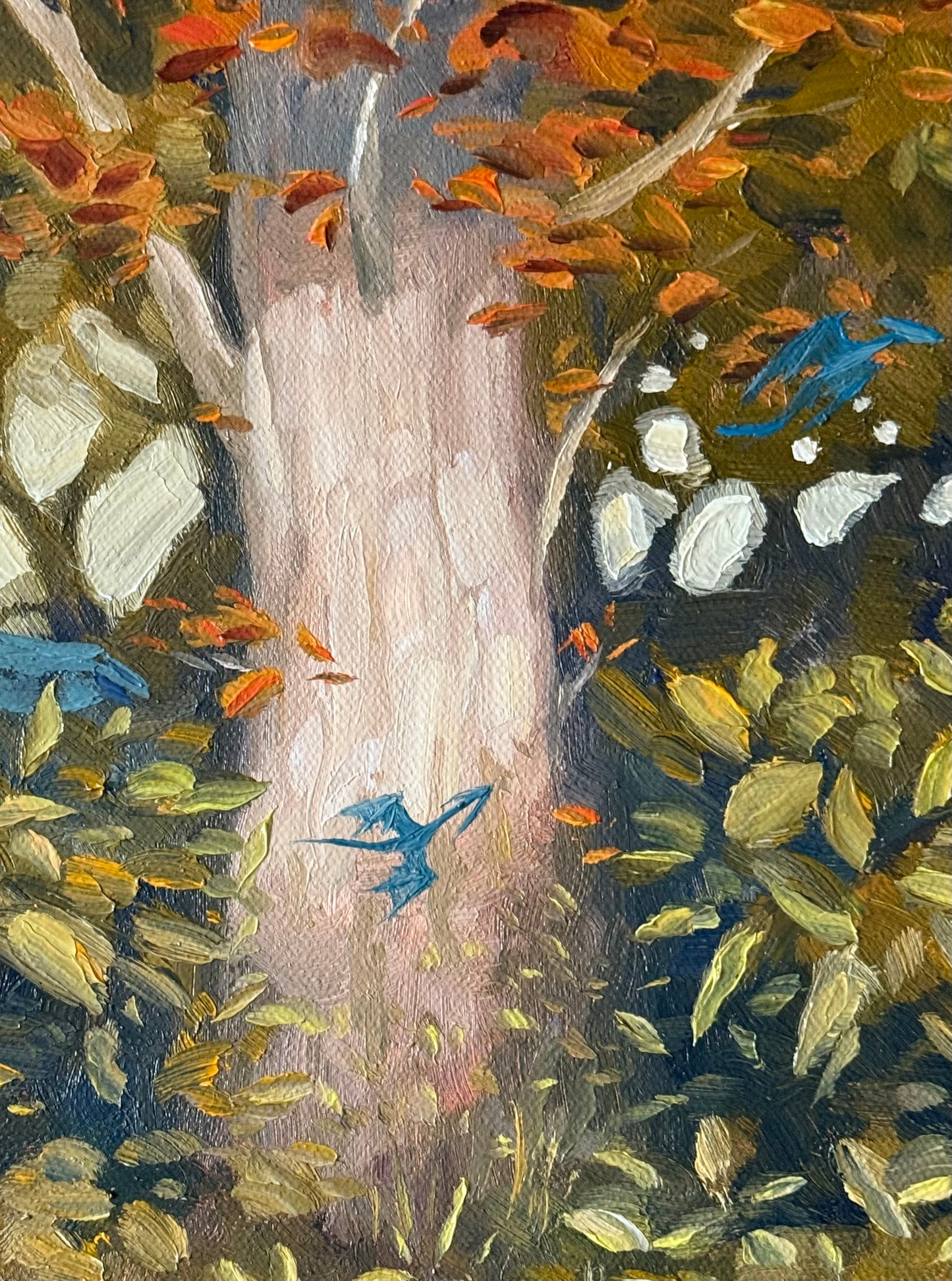 “Garden Blues”, 8x10” oil original