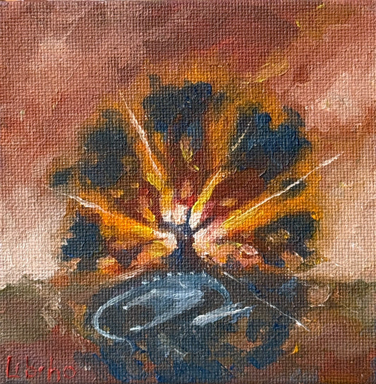 “Shady Oak”, 4x4” oil original