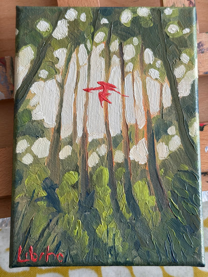 “Little Ruby”, 5x7” oil original