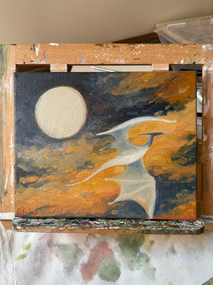 “Chasing Clouds”, 8x10” Oil Original