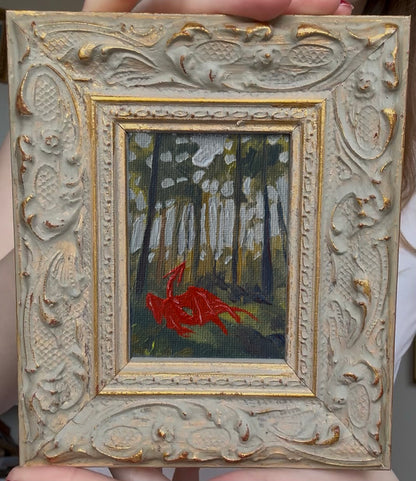 “Canopy Curiosity” FRAMED 2.5x3.5” oil original