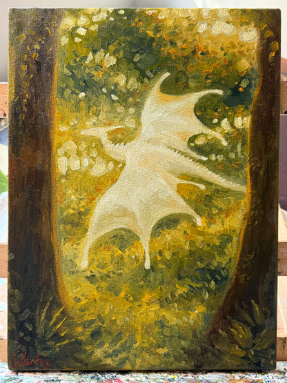 “Between Two Trees”, 9x12” Oil Original