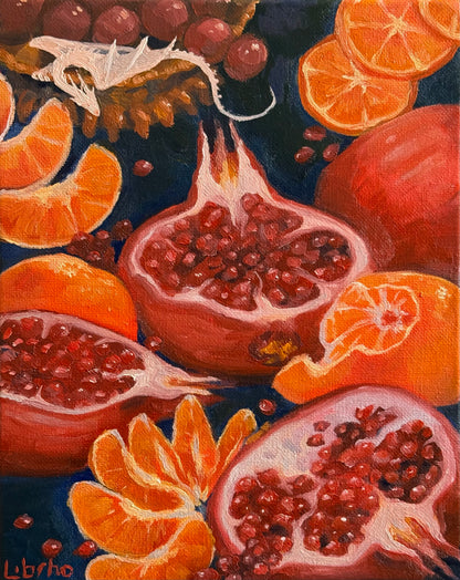 “Percy’s in the Grape Dish”, 8x10” oil original