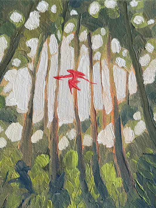 “Little Ruby”, 5x7” oil original